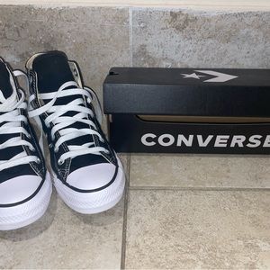 Brand new high top black converse 7.5